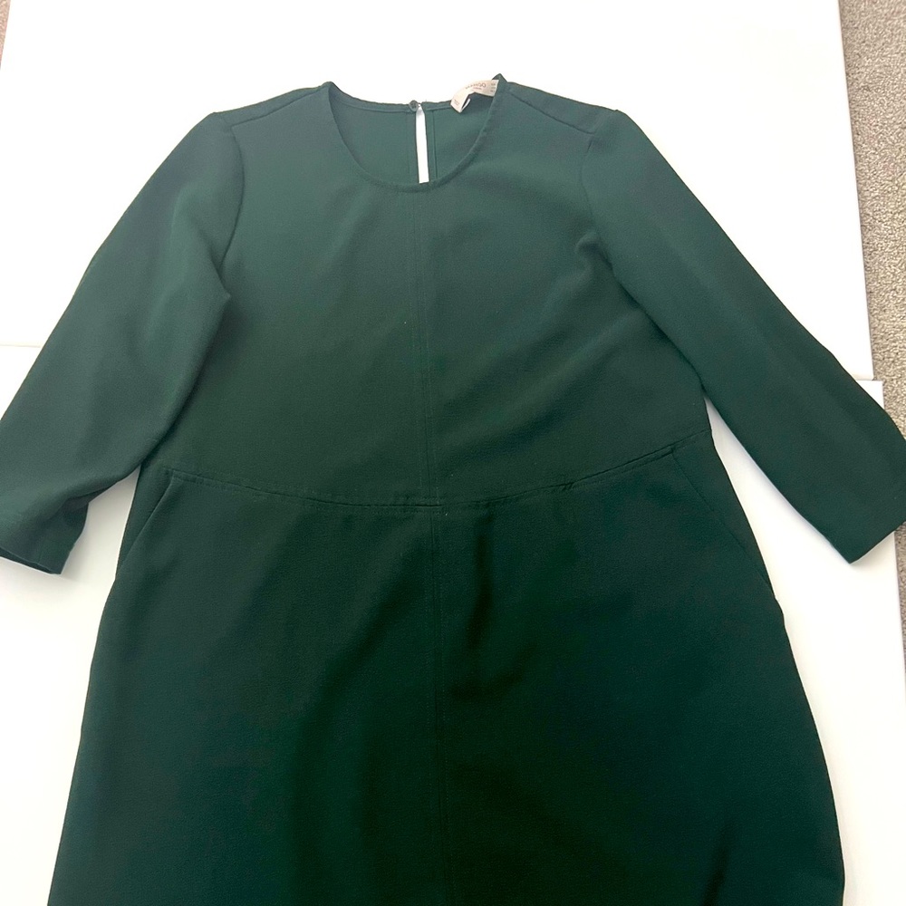 mango dress green short size 4